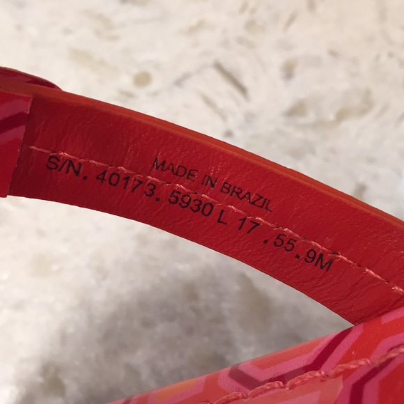 Tory Burch MILLER Vivid Orange/Pink Sandal. Sz 9 - Picture 4 of 8